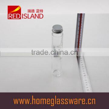 Short and Thin Clear Glass Bottle for Oil, Candies or Other Storage or as Fancy Gift photo-4