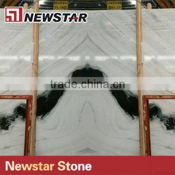 White Marble Slabs Veins Stone Panel Bookmatched Marble Slab photo-4