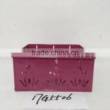 Wholesale Chinese Star Pattern Hollow Out Galvanized Indoor Rectangular Flowerpot Planter Box photo-6
