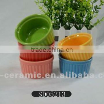 colored ceramic appetizer serving dish