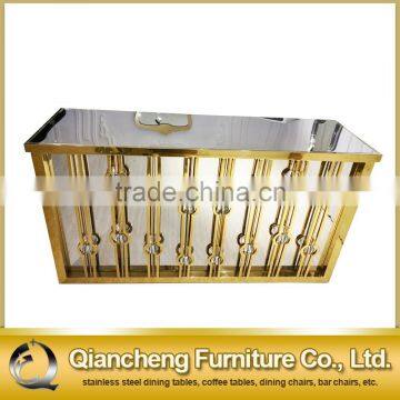 Golden Wedding Table Metal Bar Table With Stainless Steel