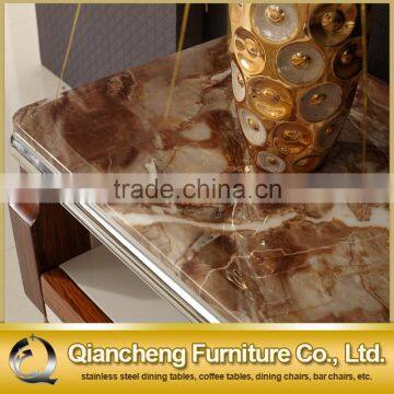 Fashion Wooden Led tv Stand Furniture With Showcase Marble Top photo-5