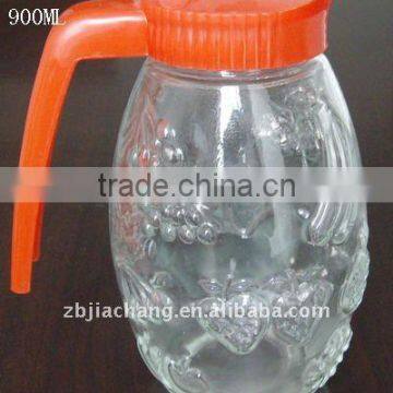 900ml glass fruit juice jar with plastic lid D001-2