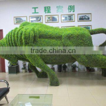 plastic animal artificial bull/fake grass animal