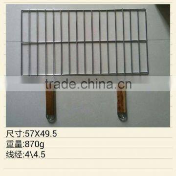 double handle stainless steel barbecue bbq grill wire mesh net