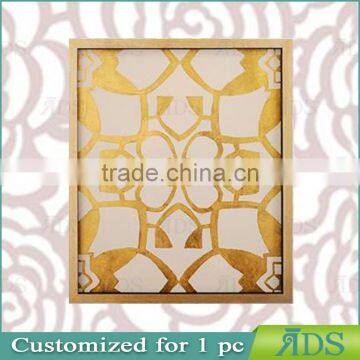 Framed Handmade carve pattens with gold leaf MDF wall art