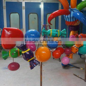 Fiberglass sweet candy decoration for park or mall