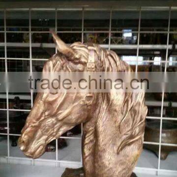 bronze small horse head statue for desk