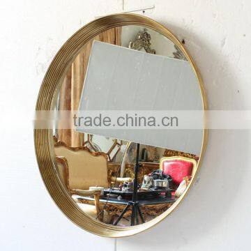 Wall Mounted Mirror In Stainless Steel Frame For Home Decor photo-4