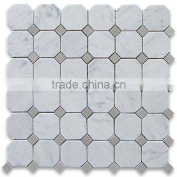 MM-CV319 Top quality modern home design natural stone octagon kitchen backsplash tile marble mosaics