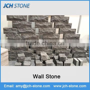 natural black basalt wall stone mushroom finished or natural surface wallstone