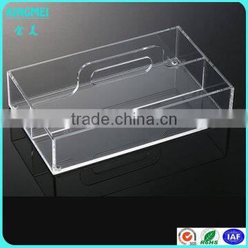 Clear Acrylic Mirror Food Tray With Handle photo-2