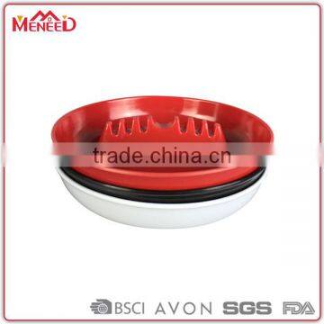 Round Shape Hotel Room Used Plastic Teeth Fancy Ashtray Without Printing