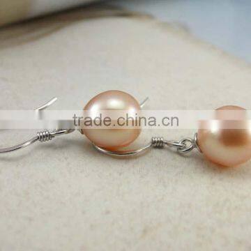 pink 7-8mm freshwater pearl jewelry earrings