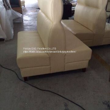 Light Yellow Restaurant Booth Seating Sofa Furniture photo-2