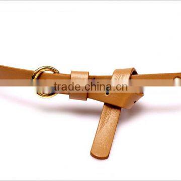 Wholesale Rivet Decorated Ring Buckle Girl Thin PU Waist Belt photo-4