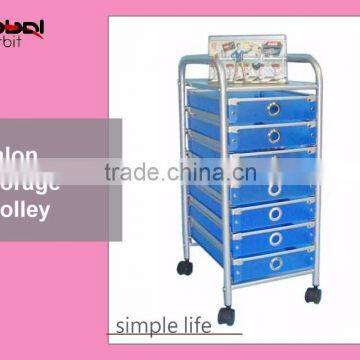 Salon Storage Rolling Lockable Trolley Plastic Drawer Hair Tool Storage Cart