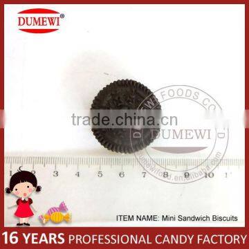 Mini Black Chocolate Sandwich Cookies Center Filled Biscuits photo-2