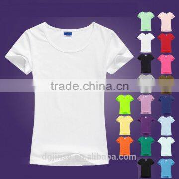 The china wholesale blank simple cotton unisex round hem cutom plian t shirt