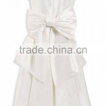 Child Bow Ivory Premium Bridesmaid Wedding Dress HSD8133 photo-3