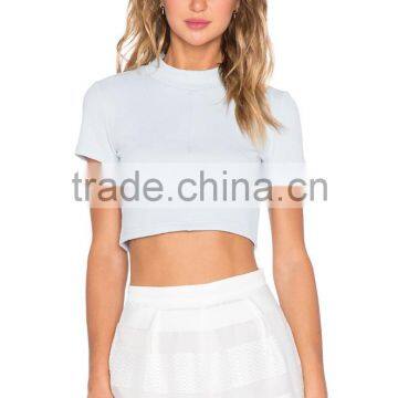 2016 Fashion Powder Blue Daylight Crop Top HST8007 photo-2