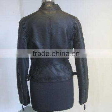 Women Leather Jackets Outwear Coat Feminino Jaqueta Couro 2016 Spring Women Brand Rivet Zipper Faux Pu Leather Motorcycle Jacket photo-2