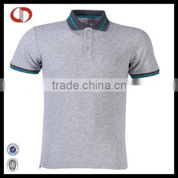 Custom made design gray mens polo t shirt