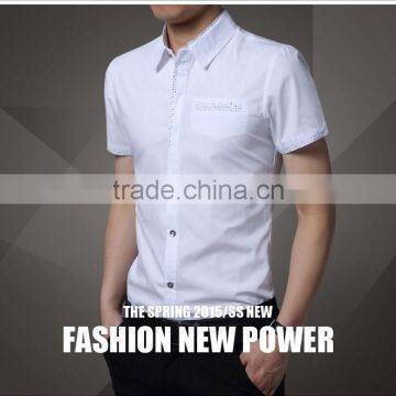 Navy Bule Mens Dress Shirts photo-4