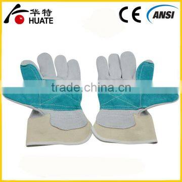 High quality cow leather palm safety gloves