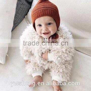 2016 Autumn and Winter Baby Romper Cotton Sheep Wool Climb Leotards Baby Jumpsuit photo-5