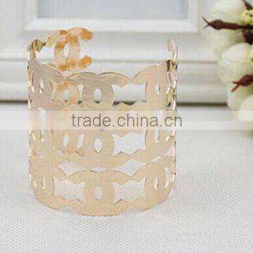 American Fashion Hollow Gold Bangles,wholesale Open Metal Bracelet Bangle for Costume photo-3