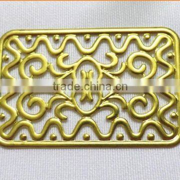 hollow rectangle flower garment accessories brass flower shoe bag accessories fashion jewelry accessories