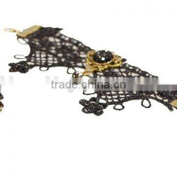 Lace Jewelry Black Supperstar Style Bracelet Wholesale Girls Jewelry Set With Diamonds photo-3