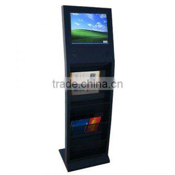 17inch lcd black kiosk computer all in one stand type