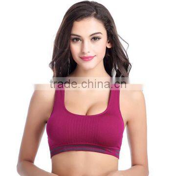 2017 New Sexy Design Customized Your Own Brand Logo Elastic Band Crop Top 90%Nylon 10%Spandex Plain Sport Strapless Bra Bralette