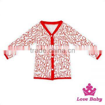 2017 Valentine's Day Set Baby Girl Clothing Set Letter Printed Long Sleeve Ruffle Bottom Children Top + Pant Matching Sets photo-2