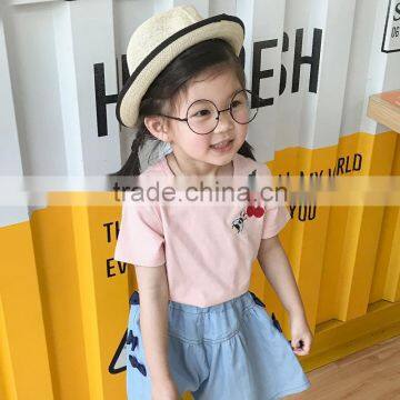 S17098A Summer T-shirt for Girls Cotton Kids T Shirt photo-5