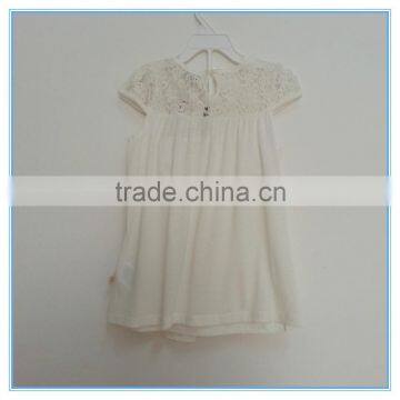 Children Girls Chiffon Printed Lace Sleeve t Shirt, Beautiful Girl t Shirt, Fancy Gril Short Sleeve t Shirt photo-3