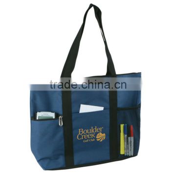 Deluxe Travel Tote Bag - features multiple pockets, sturdy handles and comes with your logo.