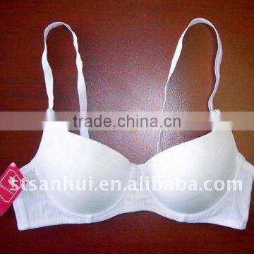 OEM service ladies solid white sexy bra from factory in China