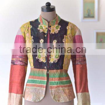 Handmade Kantha Jacket in Vintage Prints ~ Extra Extra Large photo-2