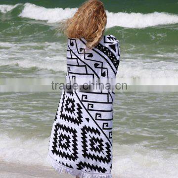 Walson Wholesale Drop Shipping Printing Design Microfiber Printed Beach Towels Round Beach Towel photo-2