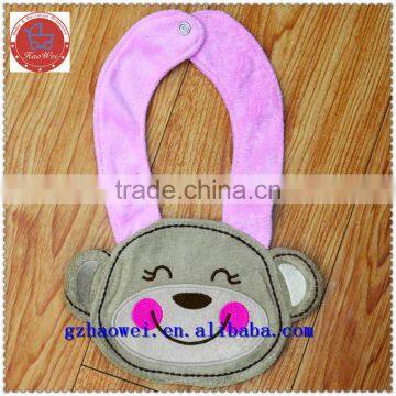 Bear Face Design Soft Terry Baby Drool Bibs photo-2