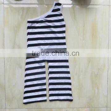 XF-341 Wholesale baby girl sleeveless striped soft cotton kids romper boutique childrens clothes