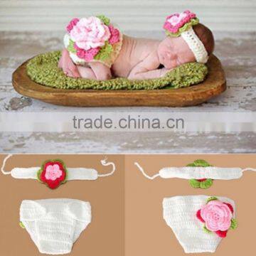 2016 Newborn Hat Cute Baby Handmade Kitted Hair Band and Hats photo-6