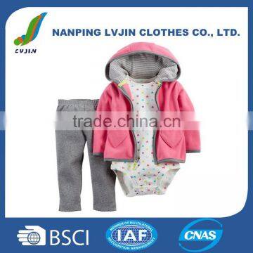 OEM High Quality Baby clothing sets ,Baby Girls 3-Piece Cardigan Set Wholesaler Price