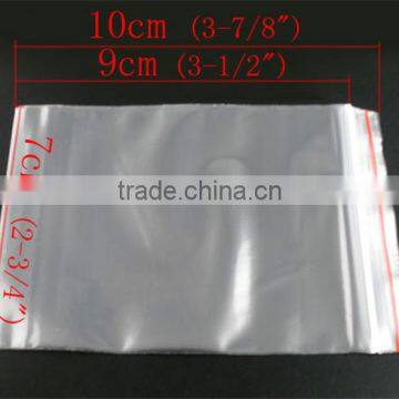 Plastic Zip Lock Bags Rectangle Transparent 7cm X10cm photo-2