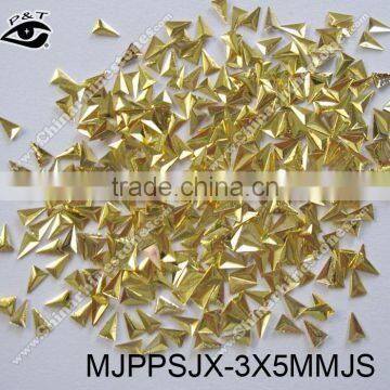 3x5mm gold triangle studs for nail art small metal studs for nail