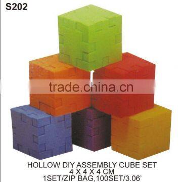 Plastic 100pc Puzzle Linking Cubes Set Educational Toys for Kids photo-2