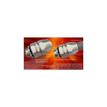 Delikon Aluminum Swivel Liquid Tight Connector for Metal Liquid Tight Conduit or Non Metallic Liquid Tight Conduit (LFMC & LFNC), and Coated Flexible Metal Conduit